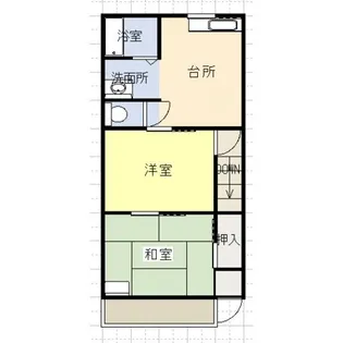 恵巳ハイツ(エミハイツ)【2階】の間取り