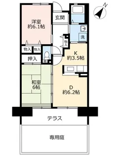 UR香里ヶ丘さくらぎ街【1階】の間取り