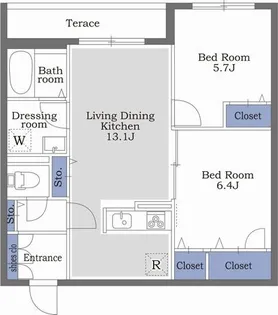ガーデンレジデンス北嶺ノース棟【3階】の間取り