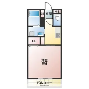 1Kの間取り画像