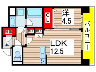ヒューリックレジデンス千葉中央【6階】の間取り