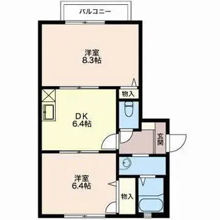 新潟県長岡市希望が丘南6【アパート】の間取り