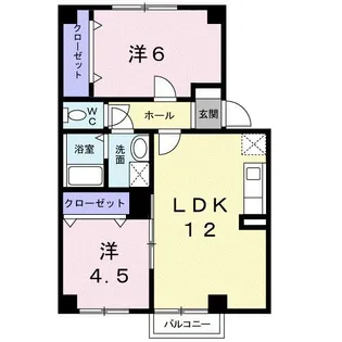 ヴィル・フォーレIB【2階】の間取り