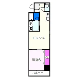 シティーコート大小路【10階】の間取り