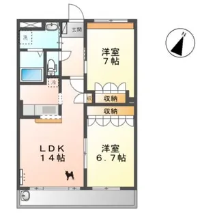 シャローム【2階】の間取り