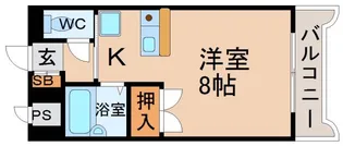 マンション白崎【4階】の間取り
