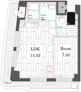 イトーピア六本木【7階】の間取り