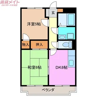 レジデンス菰野【2階】の間取り