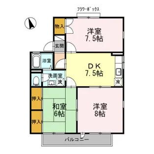 長野県長野市大字風間【アパート】の間取り
