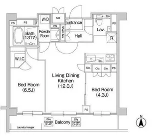 コンフォリア駒場【2階】の間取り