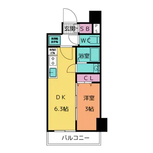 メイクスWアート名駅南III【3階】の間取り