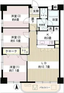 サンハイム【10階】の間取り