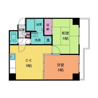 千本エレガンス【4階】の間取り