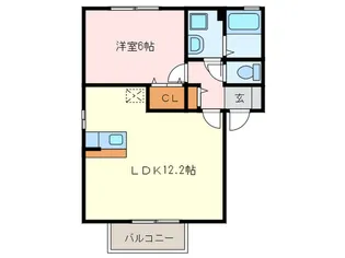 フルリール和白【1階】の間取り