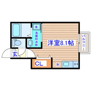 クオーレ八軒小路 EAST【1階】の間取り
