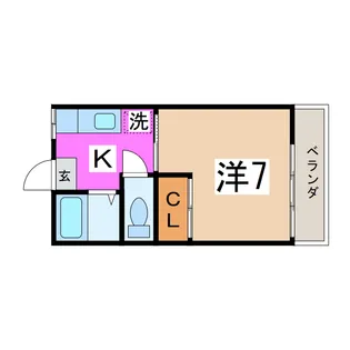 岩間コーポ【2階】の間取り