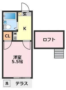 千葉県柏市篠籠田【アパート】の間取り
