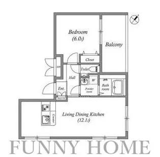 東京都目黒区八雲1【マンション】の間取り