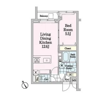 東京都新宿区白銀町【マンション】の間取り