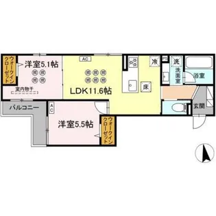 D-ROOM villa【1階】の間取り
