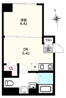 CREAL新富町【3階】の間取り