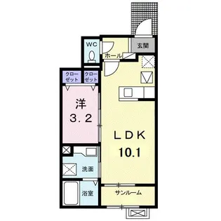 パークサイド メゾン【1階】の間取り
