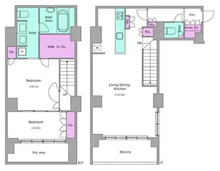 東京都港区高輪1【マンション】の間取り