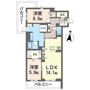 ウェルビー【3階】の間取り