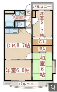 パークサイドパレス【3階】の間取り