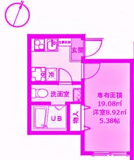 ハレアカラ西横浜【2階】の間取り