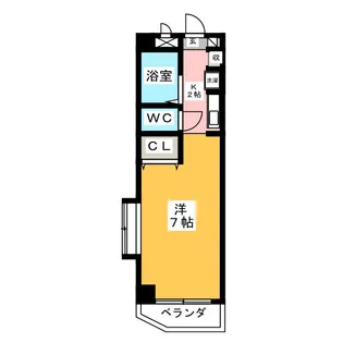 ウエスタンビル【6階】の間取り