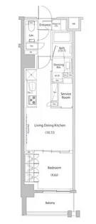 ザ・パークハビオ文京江戸川橋【3階】の間取り