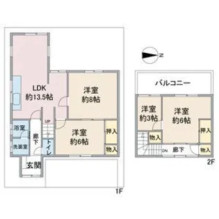 愛知県豊明市阿野町東阿野【一戸建】の間取り