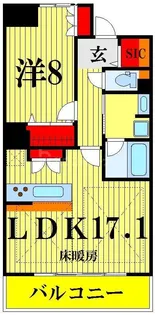 ロイヤルパークス新田【9階】の間取り