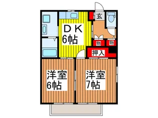 サンファミールI【2階】の間取り