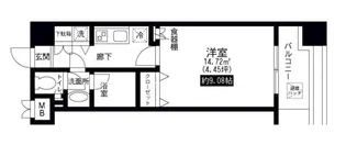 レジディア上野池之端【6階】の間取り