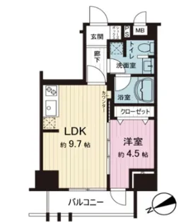 シティインデックス池袋【2階】の間取り