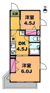 月村マンションNo.22【1階】の間取り