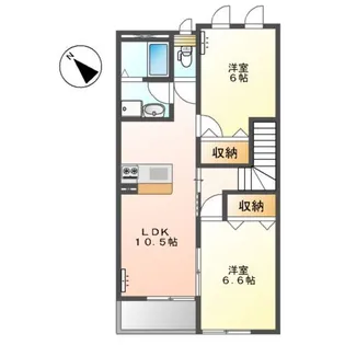 サニーヴィレッジ【2階】の間取り