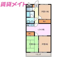メゾン・ド・グラシューズ【1階】の間取り