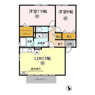 メゾングレースC【2階】の間取り