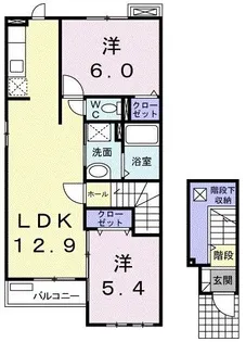 ブーゲンビレア【2階】の間取り