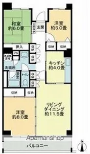 テレパレス船橋三咲A棟【2階】の間取り