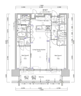 ザ・サンパーク小倉駅タワーレジデンス【5階】の間取り