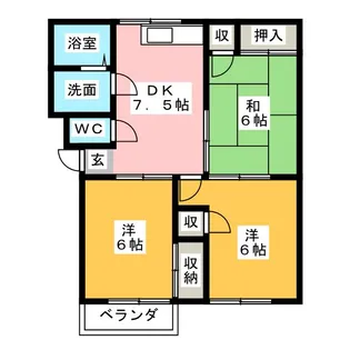 レスポワールHAYAMI【2階】の間取り