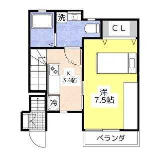 グレースコート亘理B棟【1階】の間取り
