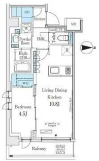 ウエリスアーバン中野坂上【3階】の間取り