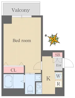 アリーチェ文京根津【5階】の間取り
