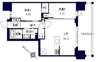 センチュリー千葉みなと【10階】の間取り