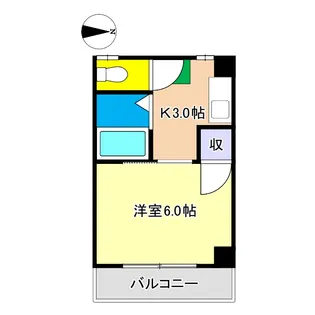 小倉ハイツ【3階】の間取り